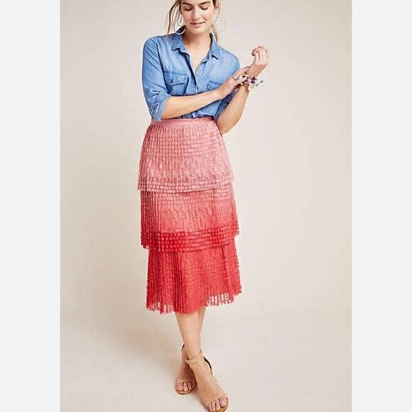 Maeve Brighton tiered midi skirt - Picture 1 of 9